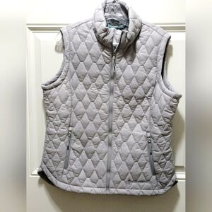 Free Country Gray Quilted Vest Size Large
